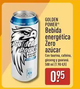 ALDI GOLDEN POWER Bebida energética Zero azúcar oferta