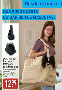 ALDI CACHET Y ROMEO Bolsa de transporte para mascotas oferta