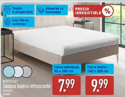 ALDI NOVITESSE Sábana bajera refrescante oferta