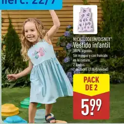 ALDI NICKELODEON/DISNEY Vestido infantil oferta