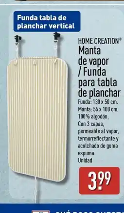 ALDI HOME CREATION Manta de vapor Funda para tabla de planchar oferta
