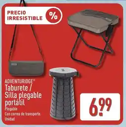 ALDI ADVENTURIDGE Taburete/ Silla plegable portátil oferta