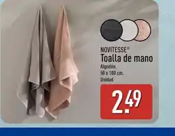 ALDI NOVITESSE Toalla de mano oferta