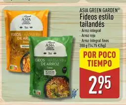 ALDI ASIA GREEN GARDEN Fideos estilo tailandés oferta