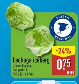 ALDI Lechuga iceberg oferta