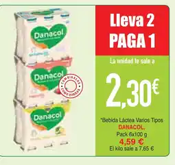 mYm supermercados DANACOL Bebida Láctea Varios Tipos oferta
