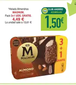 mYm supermercados MAGNUM Helado Almendras oferta