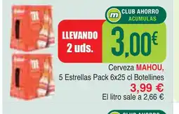 mYm supermercados MAHOU Cerveza 5 Estrellas oferta