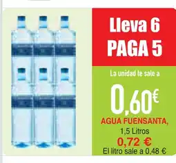 mYm supermercados FUENSANTA Agua oferta