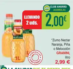 mYm supermercados GRANINI Zumo Nectar Naranja, Piña o Melocotón oferta