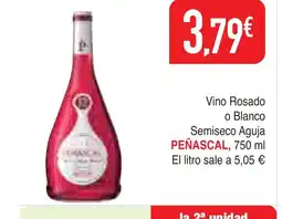mYm supermercados PEÑASCAL Vino Rosado o Blanco Semiseco Aguja oferta