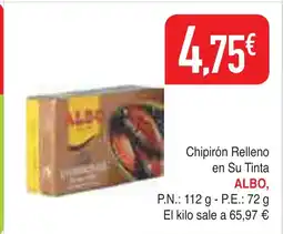 mYm supermercados ALBO Chipirón Relleno en Su Tinta oferta