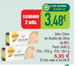 mYm supermercados ALBO Atún Claro en Aceite de Oliva oferta