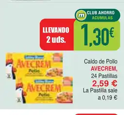 mYm supermercados AVECREM Caldo de Pollo oferta