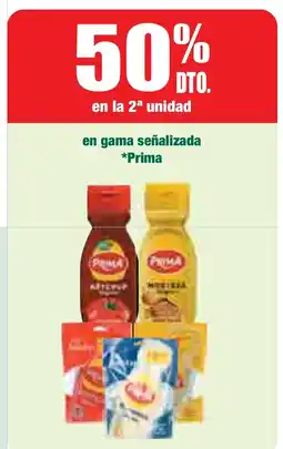 mYm supermercados PRIMA en gama señalizada oferta