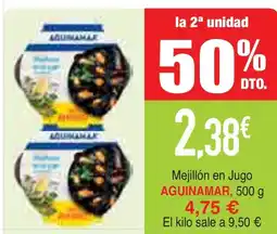 mYm supermercados AGUINAMAR Mejillón en Jugo oferta