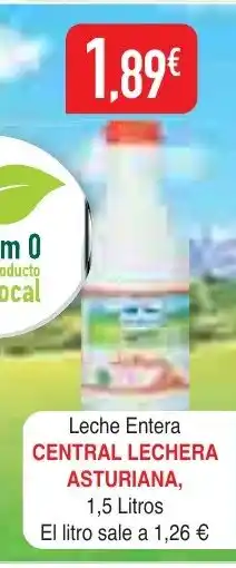 mYm supermercados CENTRAL LECHERA Leche Entera oferta