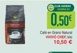 mYm supermercados VIVIVÓ CHEF Café en Grano Natural oferta