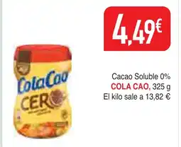 mYm supermercados COLA CAO Cacao Soluble 0% oferta