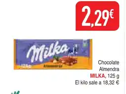 mYm supermercados MILKA Chocolate Almendra oferta