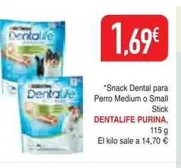 mYm supermercados DENTALIFE PURINA Snack Dental para Perro Medium o Small Stick oferta