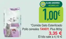 mYm supermercados TANDY Comida Gato Esterilizado Pollo cereales oferta