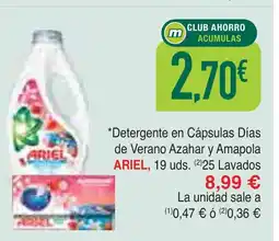 mYm supermercados ARIEL Detergente en Cápsulas Días de Verano Azahar y Amapola oferta