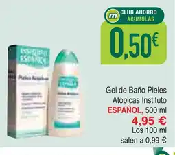 mYm supermercados ESPAÑOL Gel de Baño Pieles Atópicas Instituto oferta