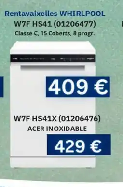 Master Cadena WHIRLPOOL Rentavaixelles W7F HS41 oferta