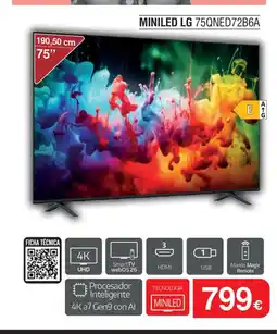 Milar LG Miniled 75qned72b6a oferta