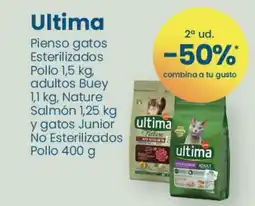 Clarel ULTIMO Pienso gatos Esterilizados Pollo adultos Buey Nature Salmón y gatos Junior No Esterilizados oferta