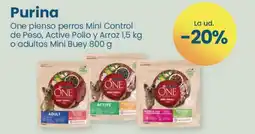 Clarel One pienso perros Mini Control de Peso, Active Pollo y Arroz o adultos Mini Buey oferta