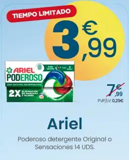 Clarel ARIEL Poderoso detergente Original o Sensaciones oferta