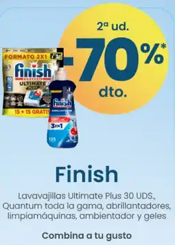 Clarel FINISH Lavavajillas Ultimate Plus Quantum toda la gama, abrillantadores, limpiamáquinas, ambientador y geles oferta