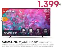 Tien 21 SAMSUNG Crystal UHD 98" TU98DU9005 oferta