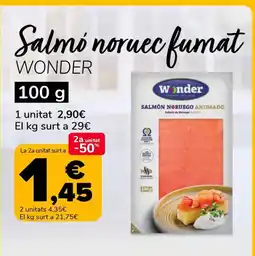 Supeco WONDER Salmó noruec fumay oferta