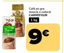 Supeco CARREFOUR Cafè en gra mescla o natural oferta