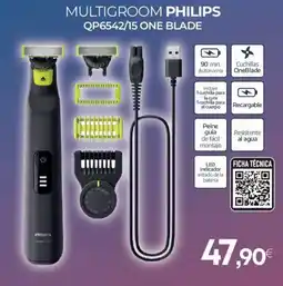 Tien 21 PHILIPS Multigroom qp6542/15 one blade oferta