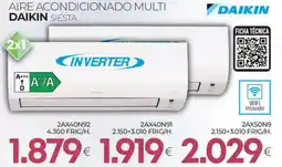 Tien 21 DAIKIN Aire acondicionado multi siesta oferta