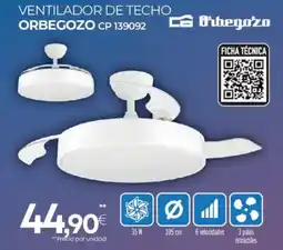 Tien 21 ORBEGOZO Ventilador de techo cp 139092 oferta