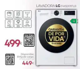 Tien 21 LG Lavadora f4x5009tlb oferta
