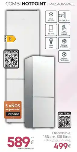 Tien 21 HOTPOINT Combi hpk25401wp4ee oferta