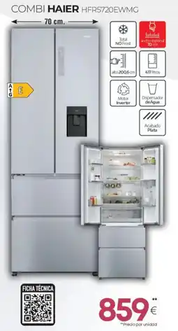 Tien 21 HAIER Combi hfr5720ewmg 70 cm. oferta