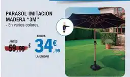 E.Leclerc 3m - parasol imitación madera oferta