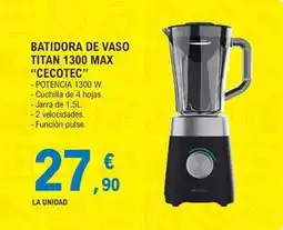 E.Leclerc Cecotec - batidora de vaso titan 1300 max oferta