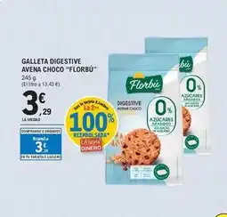 E.Leclerc Florbu - galleta digestive avena choco oferta