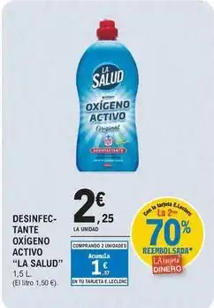 E.Leclerc La salud - desinfectante oxígeno activo oferta