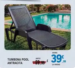 E.Leclerc Antracita - tumbona pool antracita oferta