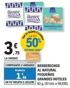 E.Leclerc Hoteles meliá - berberechos al natural pequenos grandes oferta