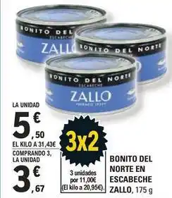 E.Leclerc Zallo - bonito del norte en escabeche oferta